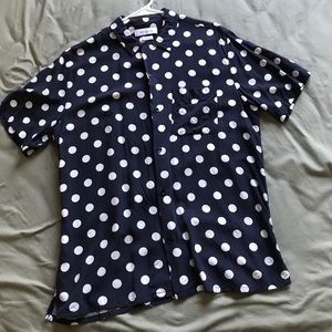 Urban Outfitters Polka Dot Short Sleeve Shirt